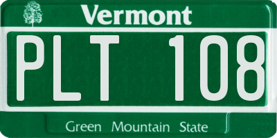 VT license plate PLT108