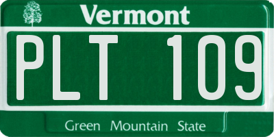VT license plate PLT109