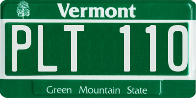 VT license plate PLT110