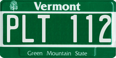 VT license plate PLT112