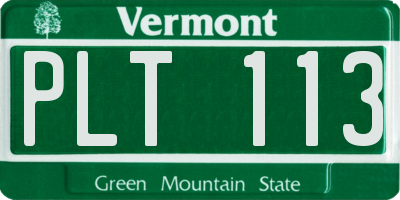 VT license plate PLT113
