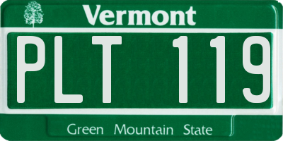 VT license plate PLT119