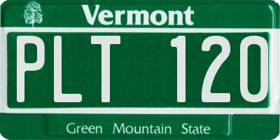 VT license plate PLT120