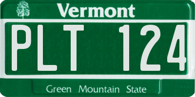 VT license plate PLT124