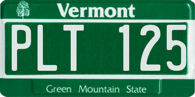 VT license plate PLT125