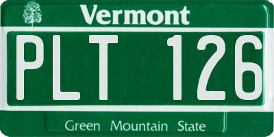 VT license plate PLT126