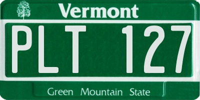 VT license plate PLT127