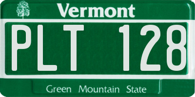 VT license plate PLT128