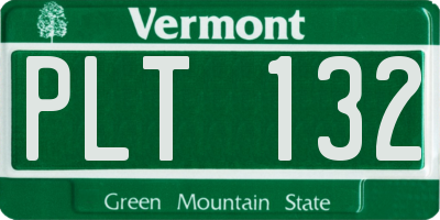 VT license plate PLT132