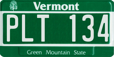 VT license plate PLT134