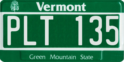 VT license plate PLT135