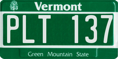VT license plate PLT137