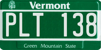 VT license plate PLT138