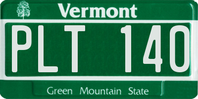 VT license plate PLT140
