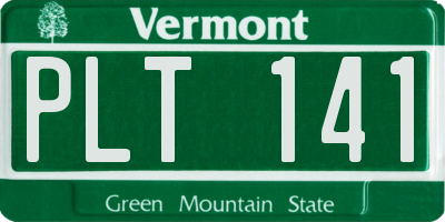 VT license plate PLT141