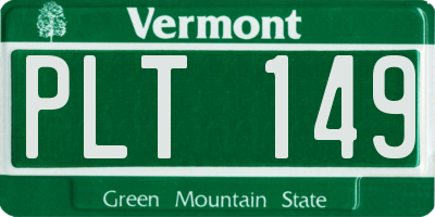 VT license plate PLT149