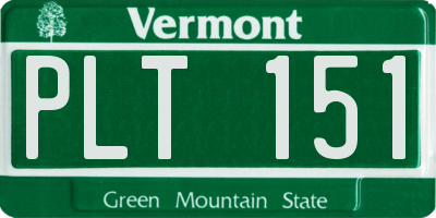 VT license plate PLT151