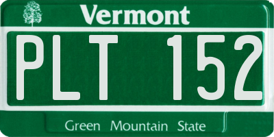 VT license plate PLT152