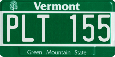 VT license plate PLT155