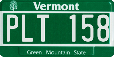VT license plate PLT158