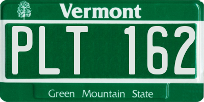 VT license plate PLT162