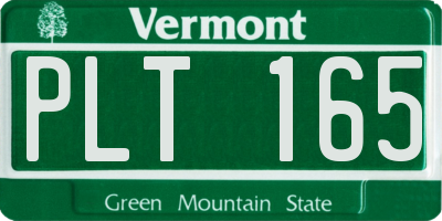VT license plate PLT165