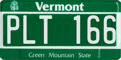 VT license plate PLT166