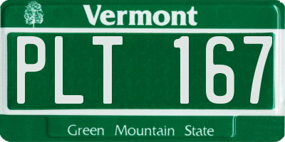 VT license plate PLT167