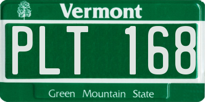 VT license plate PLT168