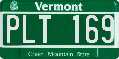 VT license plate PLT169