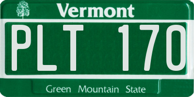 VT license plate PLT170