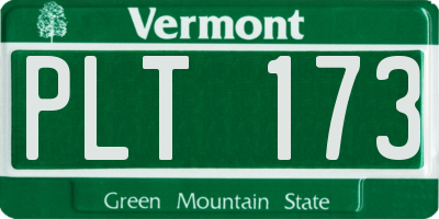 VT license plate PLT173