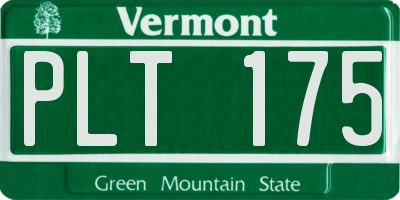 VT license plate PLT175