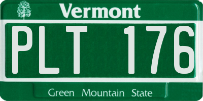VT license plate PLT176