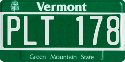 VT license plate PLT178