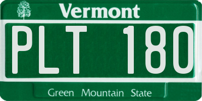 VT license plate PLT180