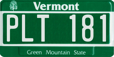 VT license plate PLT181