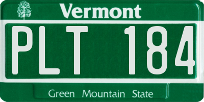 VT license plate PLT184