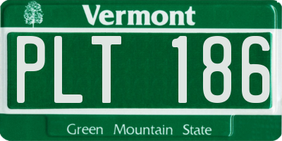 VT license plate PLT186