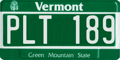 VT license plate PLT189