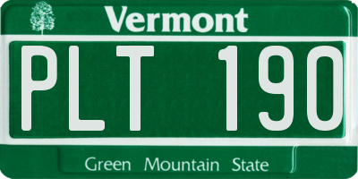 VT license plate PLT190