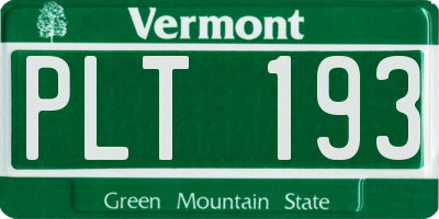 VT license plate PLT193