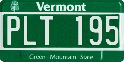 VT license plate PLT195