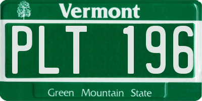 VT license plate PLT196