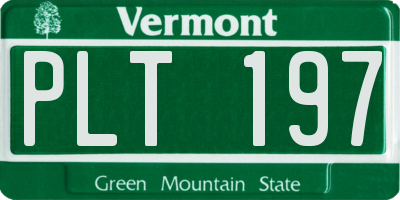VT license plate PLT197
