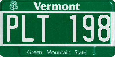VT license plate PLT198