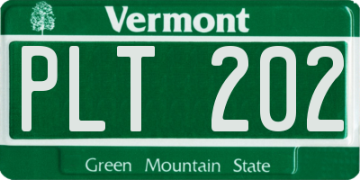 VT license plate PLT202