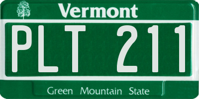 VT license plate PLT211
