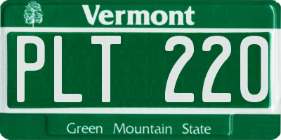 VT license plate PLT220