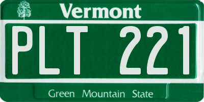 VT license plate PLT221